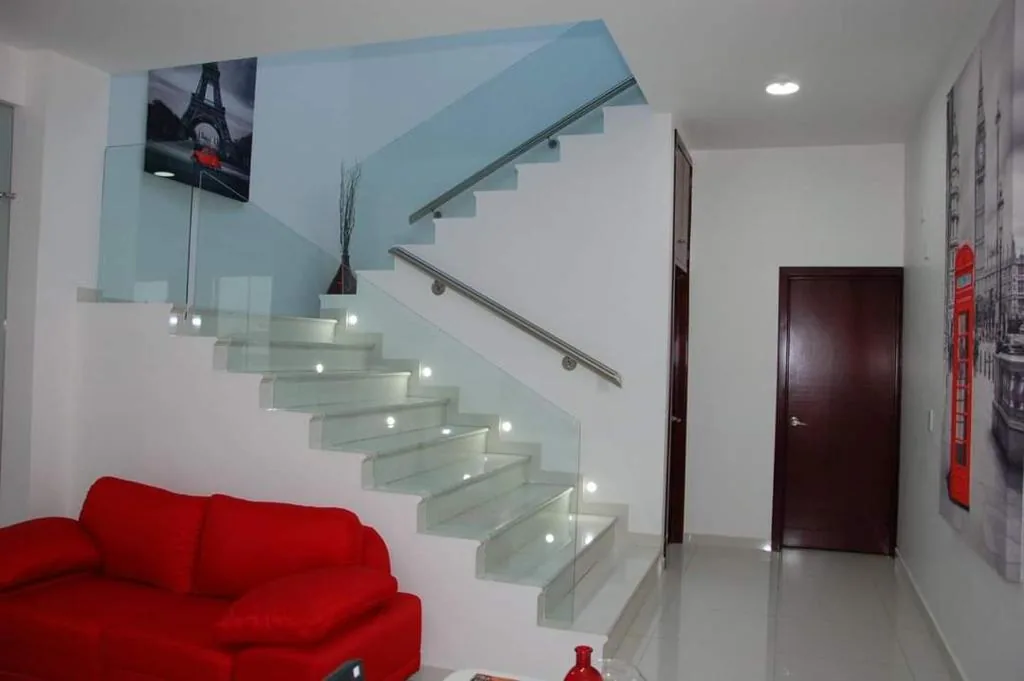 Bright interior and staircase at Hotel Cermar Plaza